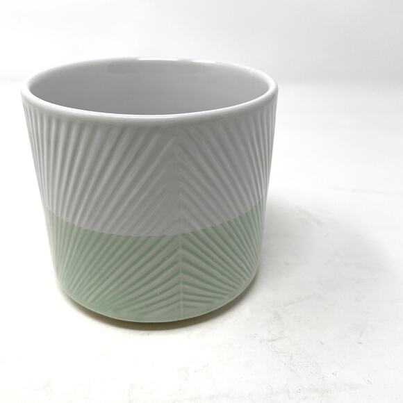 Starbucks Mint Green and White Etched Stoneware Coffee Mug - Picture 3 of 8